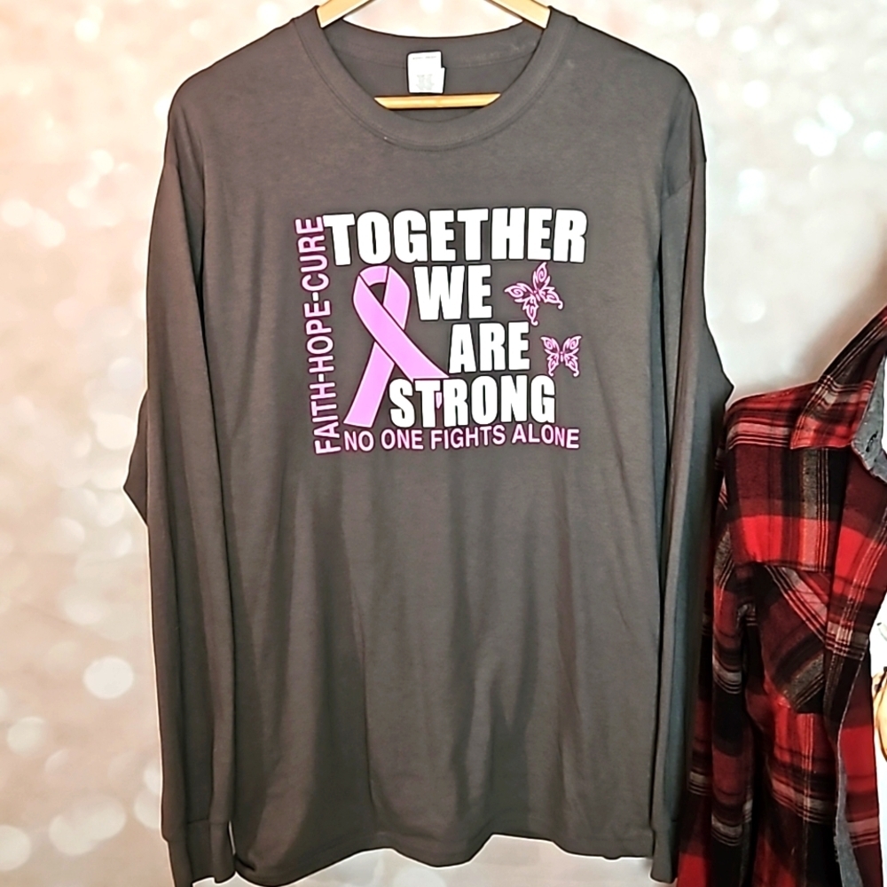 Pink Ribbon Support Long Sleeve Tshirt